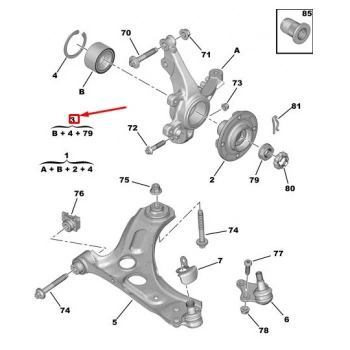 Ön Teker Rulmanı Tekerlek Aks Pımı Çap 68 Opel Corsa F Bm 20- (Oem No: 1649102980)