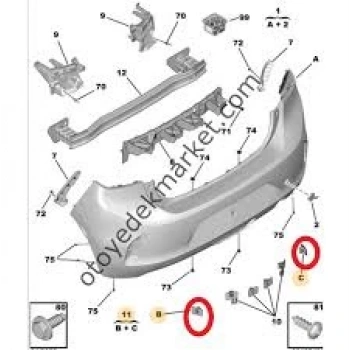 Park Sensörü Yuvası : Yan Aktıf Kör Nokta Takıbı Opel Corsa F Bm 20- (Oem No: 1663828080)