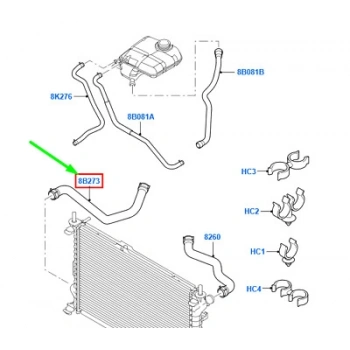 Radyatör Alt Hortumu +Ac Ford Connect Bm 02- (Oem No: 2T14 8B273 Cb)