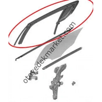 Sağ Arka Cam Çerçeve Fıtılı Camlı Psa 308 (P5) B.M 2021- (Oem No: 9835514180)