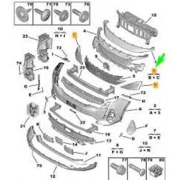 Tampon Panjuru Sağ / Sol Aynı Adet Psa 3008 B.M 2019- (Oem No: 1675868580)