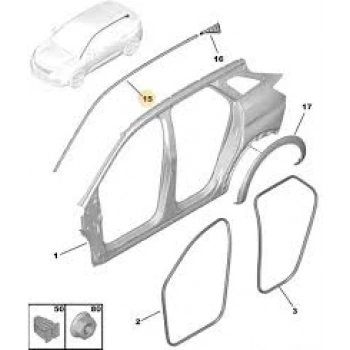 Tavan Kenar Çıtası Sol Psa 3008 B.M 2016- (Oem No: 98270091Vv)
