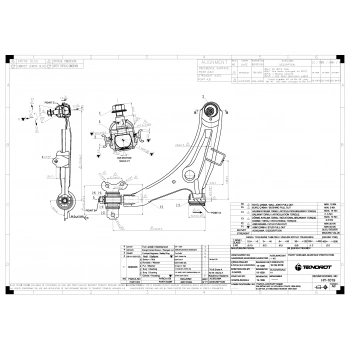 Salıncak Elantra 95-00 Ön Sol Alt Rotilli None (Oem No: Hy-1019)