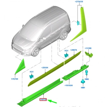 Marspıyel Bakalıtı Arka Sag Kapılı Ford B460 Transıt Courıer Bm 14- (Oem No: Et76 101A04 Af)