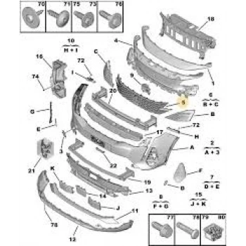 Panjur Ön Psa 3008/5008 B.M 2016- (Oem No: 98367693Tn)