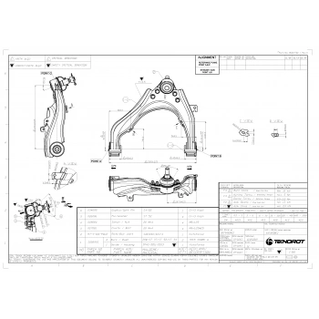 Salıncak Dmax 12- Ön Sağ Üst Rotilli None (Oem No: I-918)