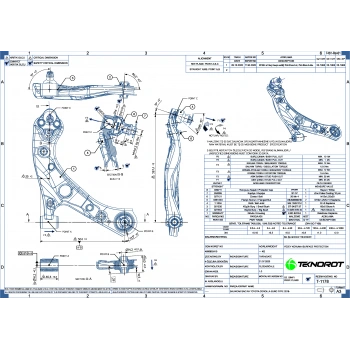 Salıncak Corolla 19- Ön Sağ Alt Rotilli None (Oem No: T-1178)