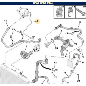 Yedek Su Depo Hortumu Psa 301 B.M 2012- (Oem No: 9810174880)