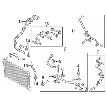 Golf7 A3 Leon Passat Tiguan 2013  Radyatör Su Hortumu  (Oem No:04L121070Ab)
