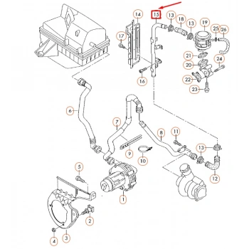 Radyatör Su Hortumu Demır Vw Passat-A4-Superb Awt 1,8 T 01- (Oem No: 06B133607N)
