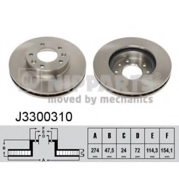 Fren Diski Ön Kore Carnıval Dızel 99-07 (Oem No: 0K55233251)
