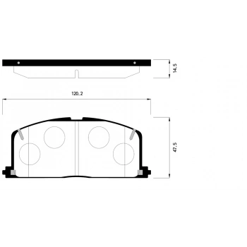 Fren Balatası Corolla 85-98 Ön 1.3 Toyota Corolla (Oem No: 1001Blf3093025)