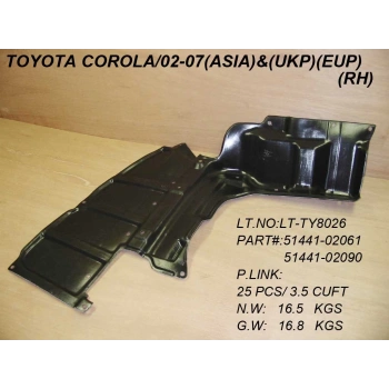 Muhafaza Karter Corolla 03-05 Rh Toyota Corolla (Oem No: 1001Mkr9004002)