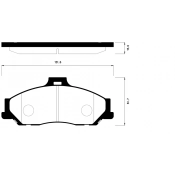 Fren Balatası B2500 99-Ranger 99- Ön Üst Tırnaklı None (Oem No: 1103Blf3000129)