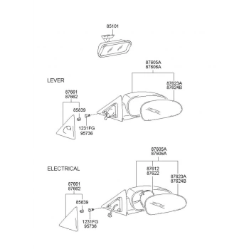 Ayna Dikiz Accent 03-05 Manuel Jpi Rh Hyundaı Accent (Oem No: 1202Ayn2001530)