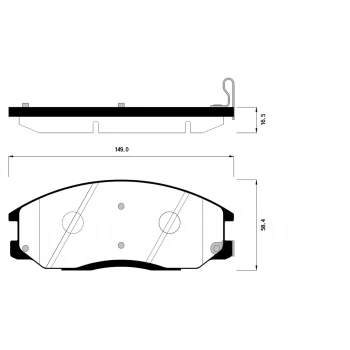 Fren Balatası Starex 02- Pnlv Ön Hyundaı Starex (Oem No: 1206Blf3003083)