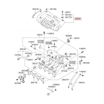 Kapak Motor Muhafaza Getz 06-08 Üst Benz. 1.6 Hyundaı Getz (Oem No: 1212Kmy1008001)