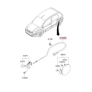 Tel Depo Açma Getz 02-11 Hyundaı Getz (Oem No: 1212Tda9005777)