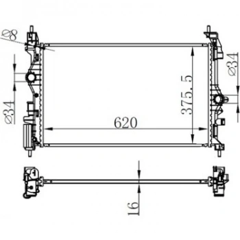 Radyatör Su Corsa E 14Sonrası / Adam 14Sonrası / 1.0-1.3 Cdtı-1.4-1.6 M-T Brazıng (Oem No: 1300361)