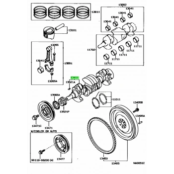 Krank Mılı . Japon Corolla (E9, E10, E11) 1.3 88-99 (Oem No: 13401-11020)
