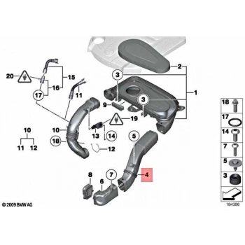 Hava Fıltre Hortumu Bmw F07-F10-F10 Lcı-F11-F11 Lcı-F01-F02 N47N-N57N 10-17 (Oem No: 13717811597)