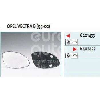 Opel Vectra Mekanik Ayna Camı 96/99 Sol 1428721 (Oem No: 1428721)