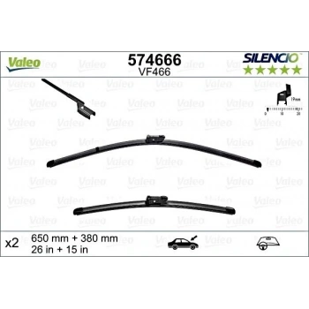 Silecek Süpürgesi Takım 500L 12-18 / Fıesta Vı 09-17 Aerotwın A432S (650+380Mm) (Oem No: 1537389)