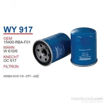 Yağ Filtresi Cıvıc 01-21 / Cıvıc 22Sonrası / Crv / Accord 03-15 / Hrv / Jazz / Cıty / Carısma / 626 88-02 / Maxıma / Lancer 08Sonrası / Colt 05-09 (Oem No: 15400-Rba-F01)