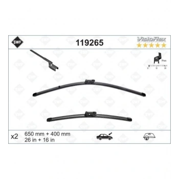 Sılecek Süpürgesı Ön Takım 650 / 400 Mm Psa 208/2008 B.M 2012- (Oem No: 1608392780 / 1613158080)