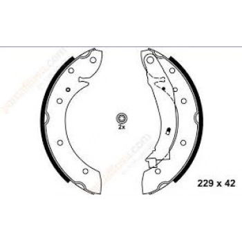 Fren Balata Partner  96-07 / Berlıngo 96-07 Pabuç Arka (Oem No: 1610091280)