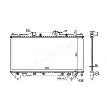Radyatör Su Avensıs 98-00 M-T Brazıng (Oem No: 16400-03180)
