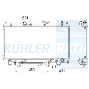 Radyatör Su Avensıs 98-00 A-T Brazıng (Oem No: 16400-03190)