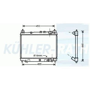 Radyatör Su Yarıs 99-06 1.3 Benzinli M-T Brazıng (Oem No: 16400-21120)
