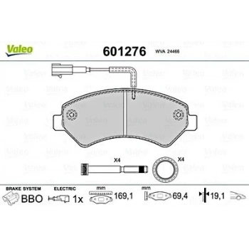 Fren Balatası Ön 16 Jant Psa Boxer Iıı / Jumper Iıı / Ducato Iıı B.M 06- (Oem No: 1673603580)