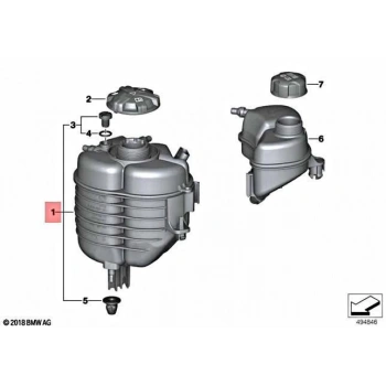 Radyatör Yedek Su Deposu Bmw G20-G21-G22-G23-G26-G28-G42-Z4 G29 Bm 17- (Oem No: 17138610652)