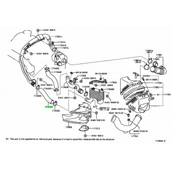 Hortum Turbo Avensis 02-06 2.0 D4D (Oem No: 17342-27040)