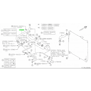 Boru Su Grand Vıtara 98-05 2.0 (Oem No: 17580-65D00)