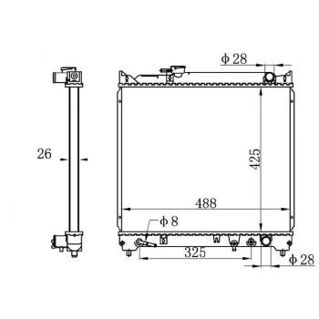 Radyatör Su Vıtara 88-97 1.6 5 Kapı 26Mm Otomatik Brazıng (Oem No: 17700-56B10)