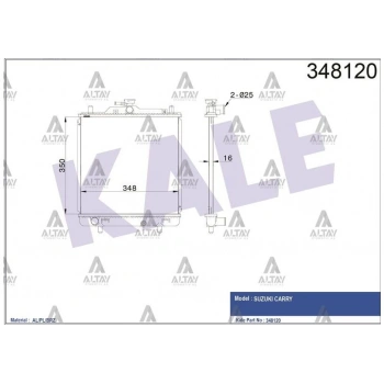 Radyatör Su Carry 98-01 1.3 16Mm M-T Brazıng (Oem No: 17700-60H50)