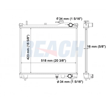 Radyatör Su Grand Vıtara 98-03 1.6 16V 16Mm M-T Brazıng (Oem No: 17700-66D01)