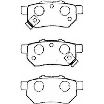 Arka Fren Balatası Civic 01-06 Jazz 09-Cıty 09- None (Oem No: 1901Blf3007013)