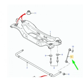 Vıraj Askı Rotu Arka (Sedan) Ford Mondeo Bm 01-06 (Oem No: 1S71 5C486 Ad)
