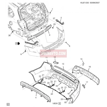 Arka Tampon Braketı : L Opel Captıva Bm 07- (Oem No: 20961276)