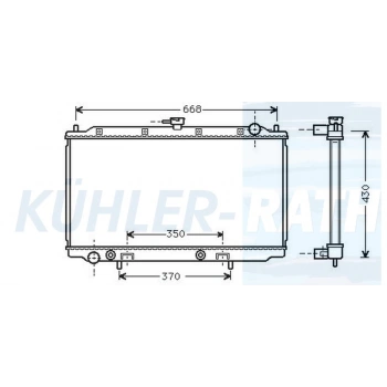 Su Radyatörü At : 360X698X16 Japon Prımera (P11) 2.0 96-01 (Oem No: 21460-2F300)