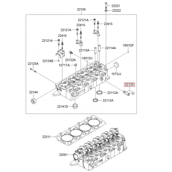 Boru Silindir Kapak Su Giriş H100 / Kmy / L300 / Starex (Oem No: 22125-42271)