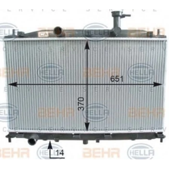 Su Radyatörü Brazıng M/T 370X628X16 Kore Accent Era 1,4-1,6 Benzın 2006- (Oem No: 253101E000)