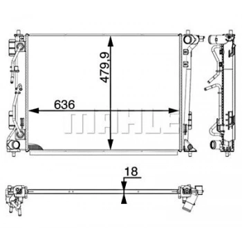 Radyatör Su Tucson 15Sonrası 1.6 Benzinli Gdı4×2 A-T / 2.0 Dizel4×4 A-T (Oem No: 25310-D7600)