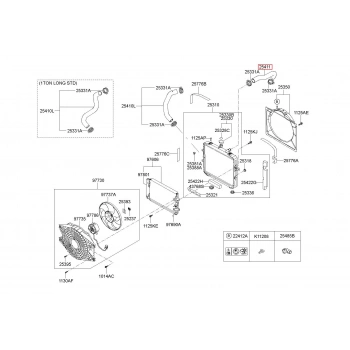 Hortum Radyatör Üst H100 Kamyonet 12Sonrası (Oem No: 25411-4F400)
