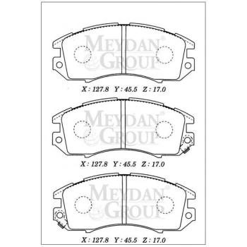 1995-1999 Subaru Legacy Ön Fren Balatası (Disk) (127,8X45,5X17) (Daıwa) (Adet) (Oem No:26296Fa000)