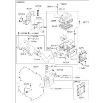 Kutu Hava Filtre Üst İ30 07-11 / Cerato / Ceed Benzinli (Oem No: 28111-2H000)